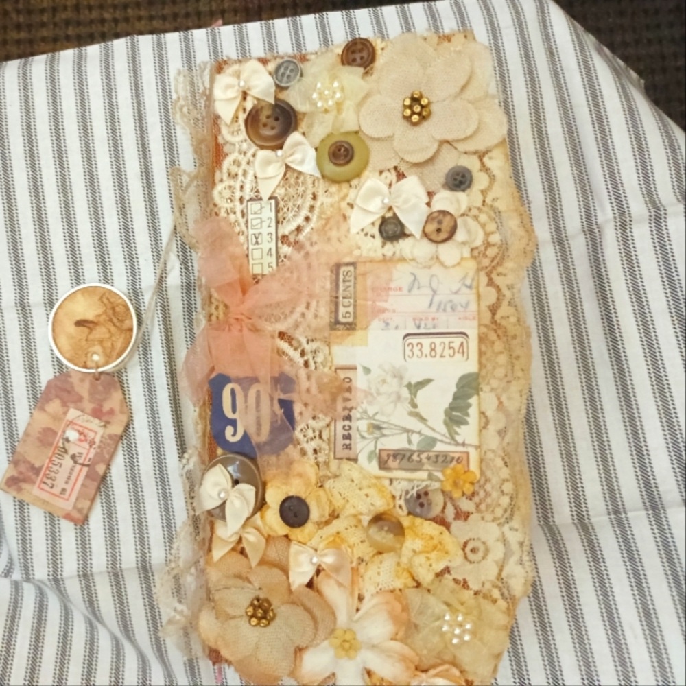 Super grungy distressed vintage tall skinny junk journal